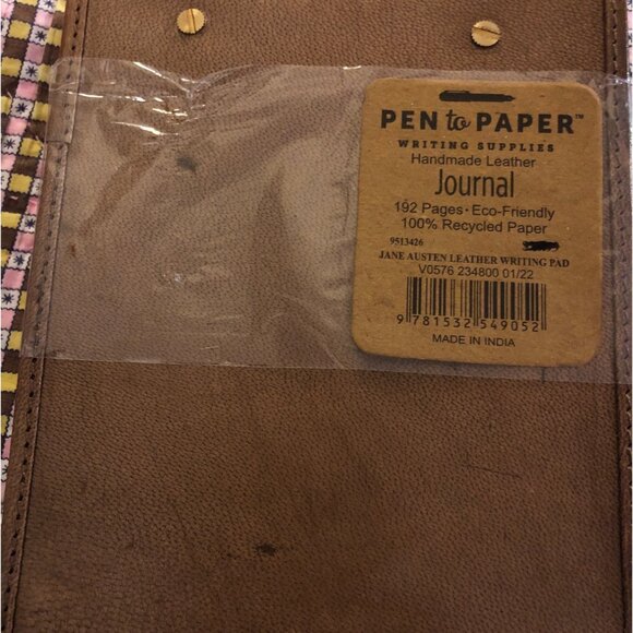 Pen to paper Handmade Leather Journal Eco Friendly Recycled Paper Note Pad - Picture 2 of 2
